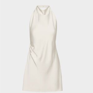Aritzia Cream Halter Mini Dress